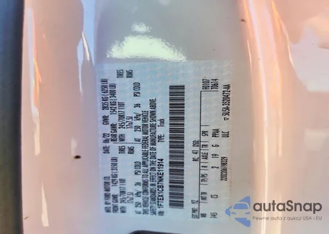 2022 Ford F150 Super Cab z USA, uszkodzony, nr VIN 1FTEX1CB7NKE11914